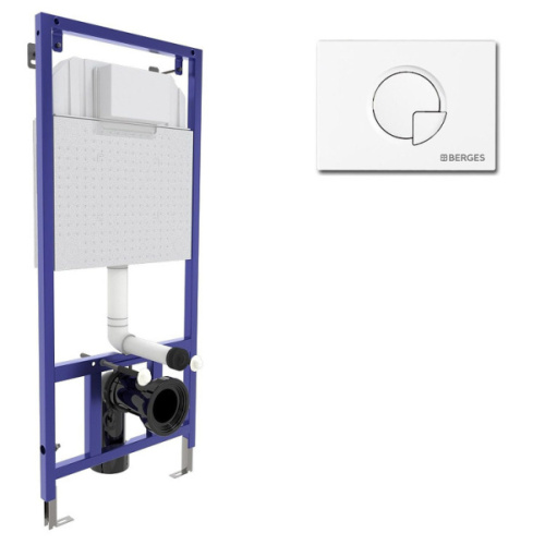 Инсталляция для унитаза Berges Novum клавиша R4 Soft Touch белая - фото 5