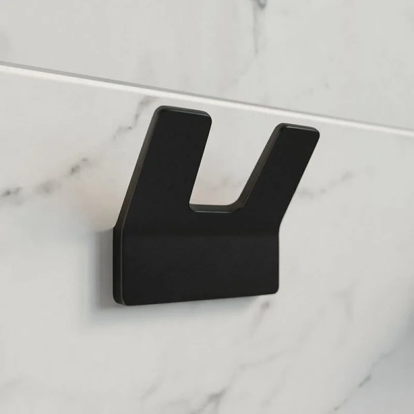 Крючок для ванной IDDIS Slide двойной, черные - фото 3