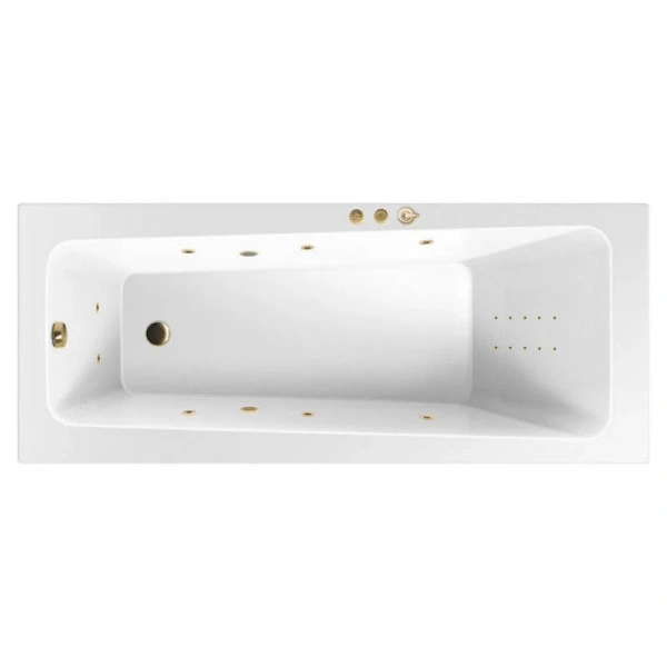 Ванна гидромассажная Excellent Ava Smart Nano 160 x 70 см, цвет белый/золото, WAEX.AVA16.SMARTNANO.GL - фото 1