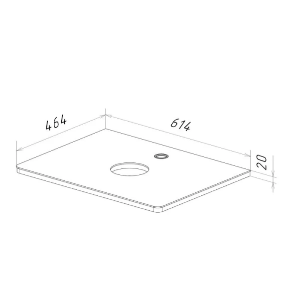 Столешница Lemark Olivia 65 см белая, нет в наличии - фото 2