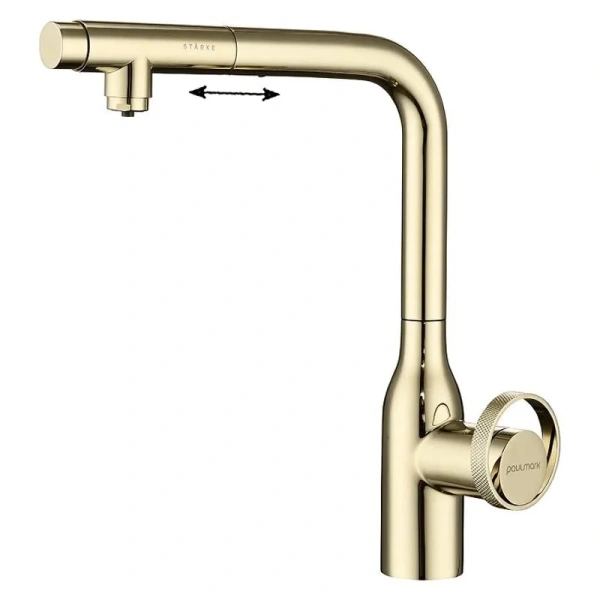 Смеситель для кухни Paulmark Urban Ur213104 с выдвижным изливом
