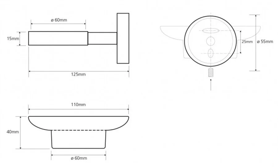 Мыльница Bemeta Neo стеклянная - фото 2