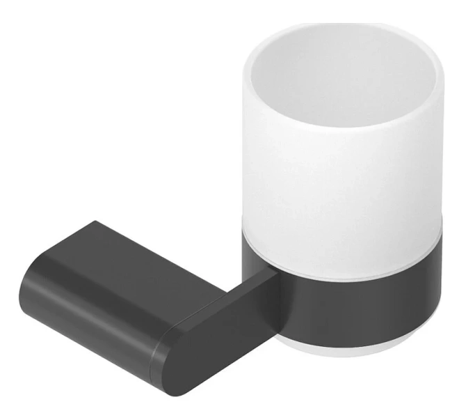 Стакан для ванной Cezares Stylus черный матовый - фото 1