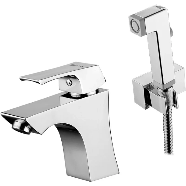Смеситель для раковины с гигиеническим душем Lemark Unit LM4516C - фото 1