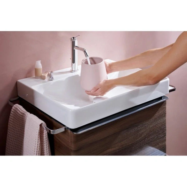 Смеситель для раковины Hansgrohe Tecturis S хром, из латуни, округлая форма, с донным клапаном - фото 5