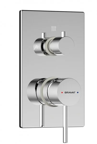 Смеситель встраиваемый в стену, три функции Bravat Arc P69193C-ENG - фото 1