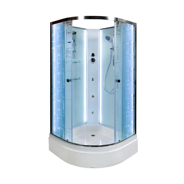 Душевая кабина Deto EM 100x100 см полукруглая - фото 1