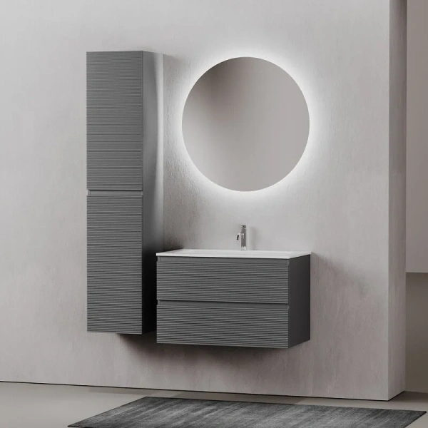 Тумба под раковину подвесная Sancos Folk 80 см ergraut soft, 80 см - фото 6