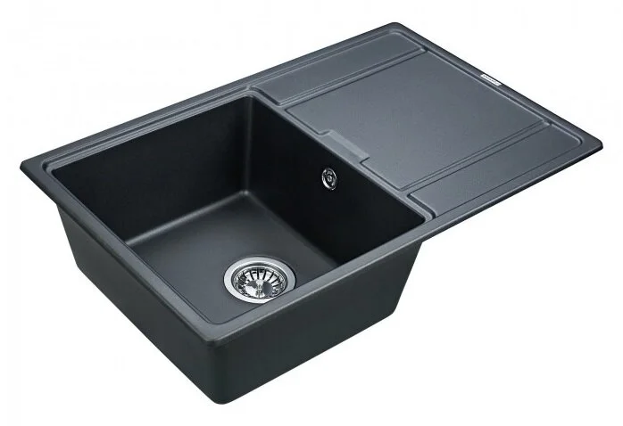 Мойка для кухни Paulmark Flugen 78 см черный металлик, кварц - фото 3