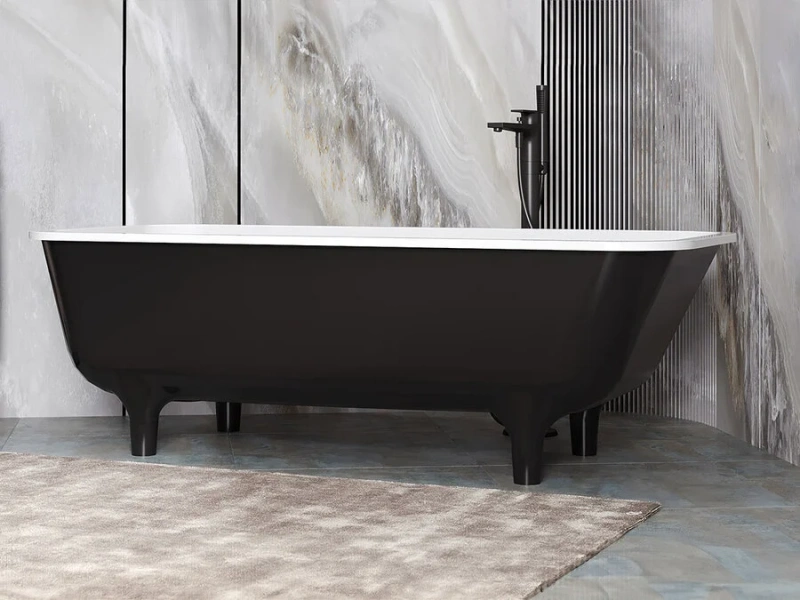 Ванна из искусственного камня Belux Саламанка ВС-1700, 4810924274397, 170 x 80 см, черный матовый - фото 4