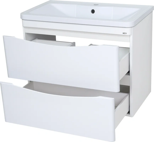 Тумба под раковину подвесная Misty Атлантик 60 см белая, современная, hi-tech - фото 3