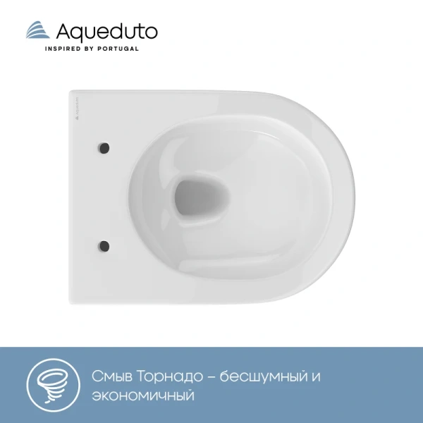 Унитаз с инсталляцией Aqueduto Ovo клавиша белая глянцевая, с инсталляцией index_2 - фото 8
