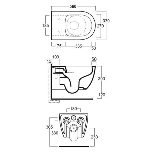 Унитаз подвесной Simas Trevi черный матовый - фото 3
