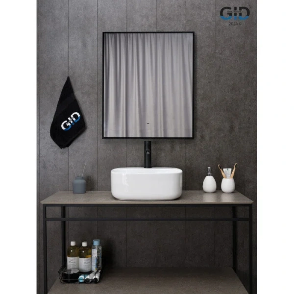 Раковина GID Geometrico N9284 42 см белая - фото 4