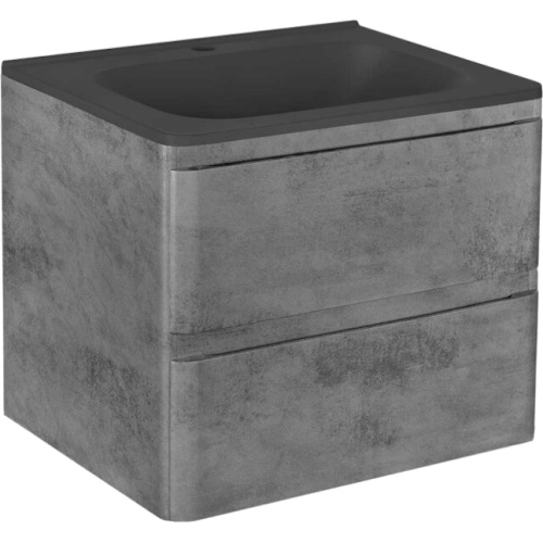 Тумба под раковину подвесная Vincea Vico 58,9 см Beton, моноблок - фото 5