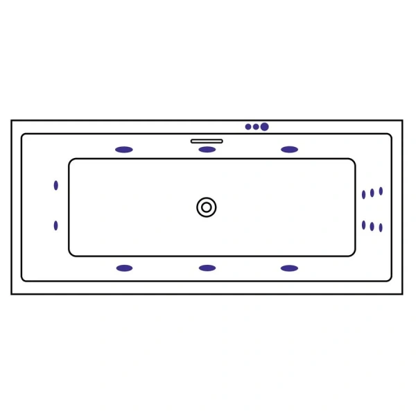 Ванна гидромассажная Excellent Heaven Slim Smart 180 x 80 см, белый/хром, WAEX.HEV18S.SMART.CR - фото 4