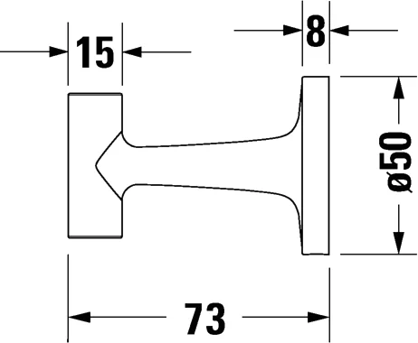 Крючок для ванной Duravit Starck T черный матовый - фото 2