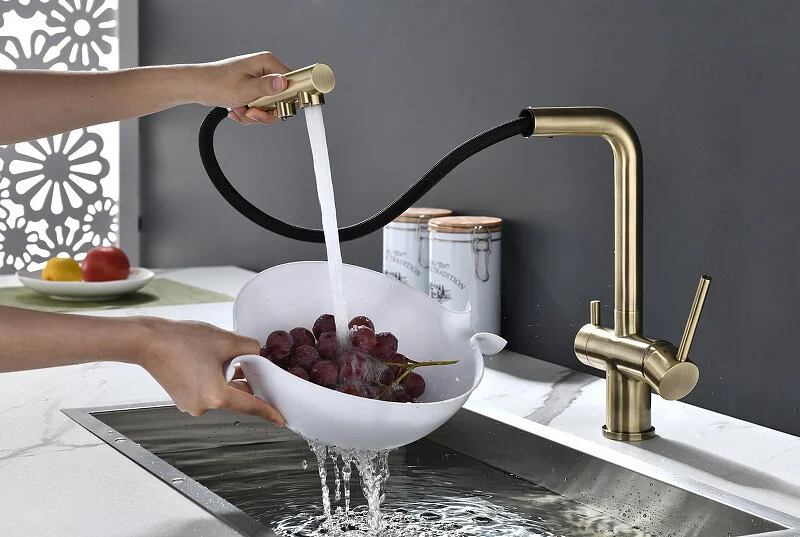 Смеситель для питьевой воды Paulmark Serpentine бронза, современные, hi-tech - фото 3