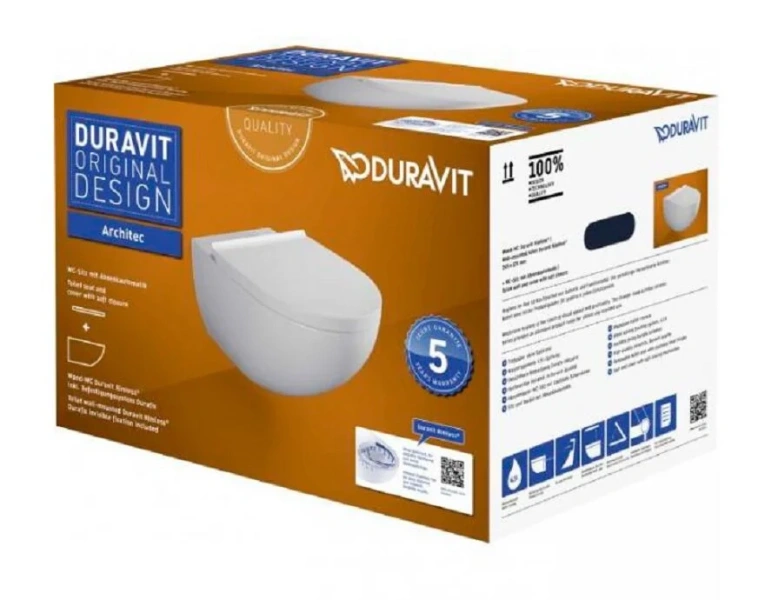 Унитаз подвесной Duravit Architec белый - фото 4