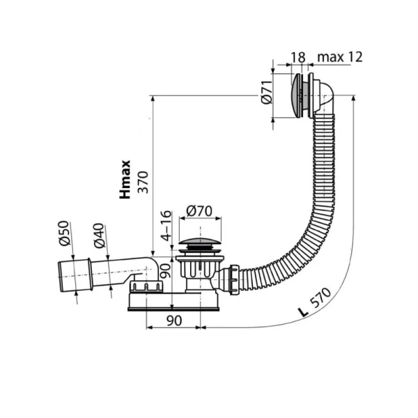 Слив-перелив Vagnerplast автомат - фото 2