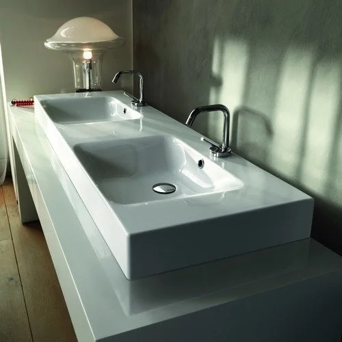 Раковина Kerasan Cento 140 см двойная - фото 4