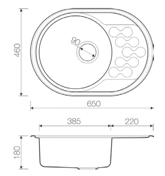 Мойка для кухни Omoikiri Kasumigaura 65-IN 65 см нержавеющая сталь, универсальная - фото 2