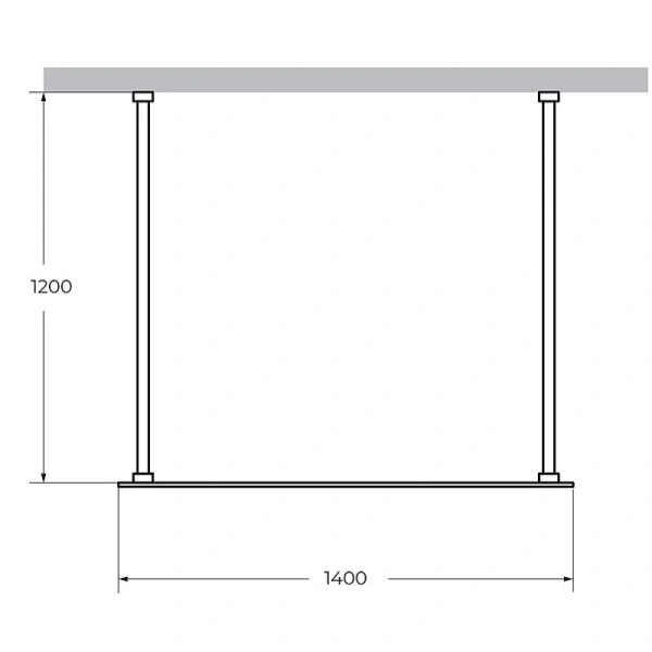 Душевая перегородка Cezares Liberta 140 см профиль хром - фото 2