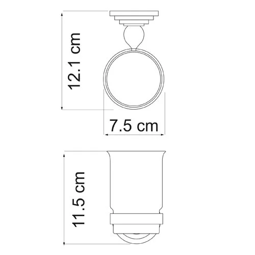 Стакан для ванной WasserKRAFT Ammer одинарный, классические, ретро - фото 2