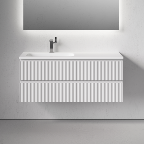 Тумба под раковину подвесная Sancos Snob R 120 см левая bianco - фото 4