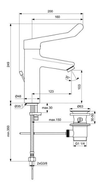 Смеситель для раковины Ideal Standard Ceraplus 2 хром - фото 2