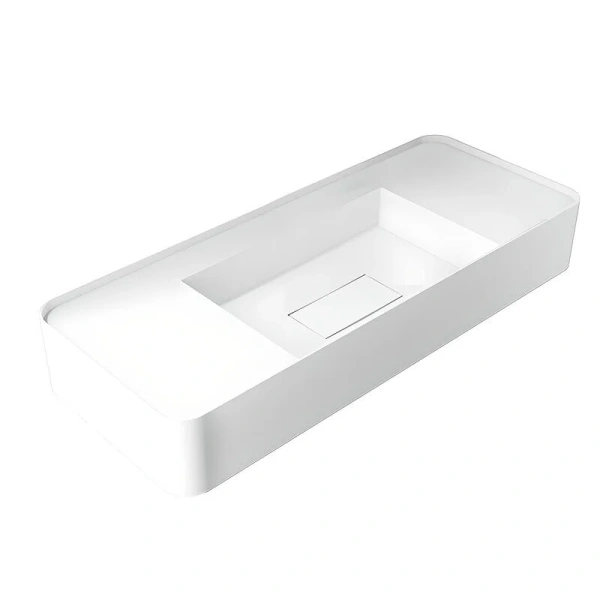 Раковина Vincea 100 см белая матовая - фото 1