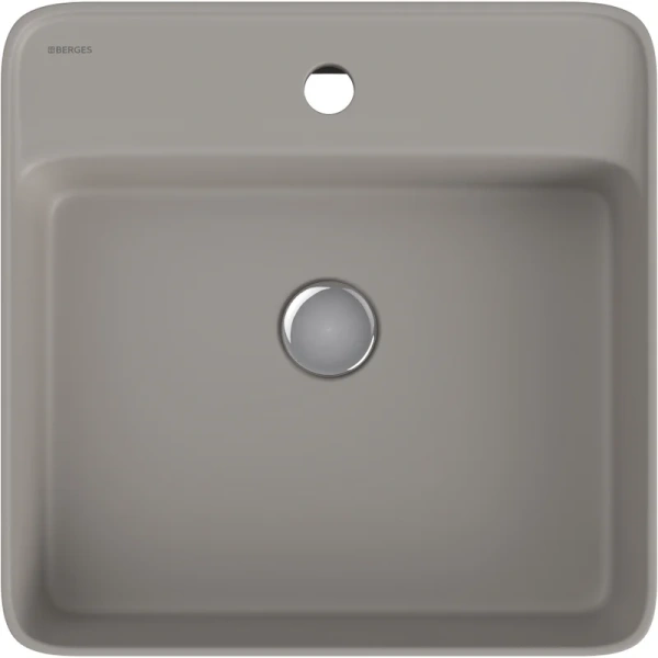 Раковина BERGES Ego 45 см матовый серый, накладные (на столешницу), пристенные - фото 3