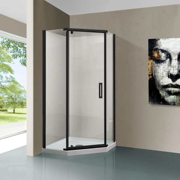 Душевой уголок Vincea Stresa 100x100 см черный, современные, hi-tech - фото 3