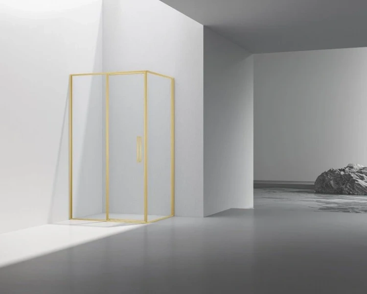 Душевой уголок Vincea Slim 120x90 см брашированное золото стекло прозрачное - фото 3