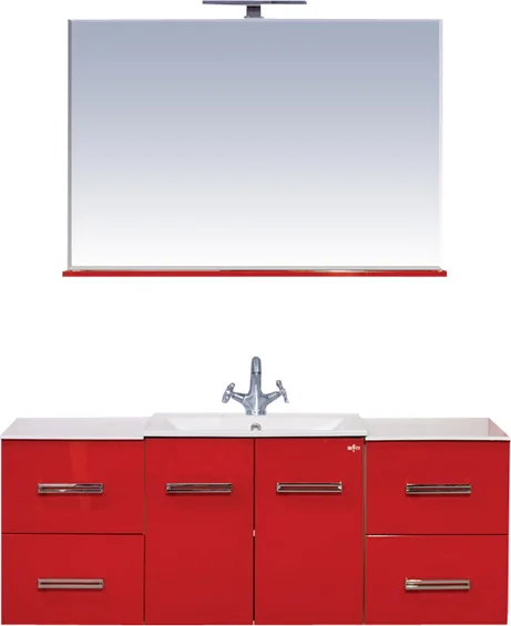 Зеркало Misty Атланта 107 см красное - фото 3