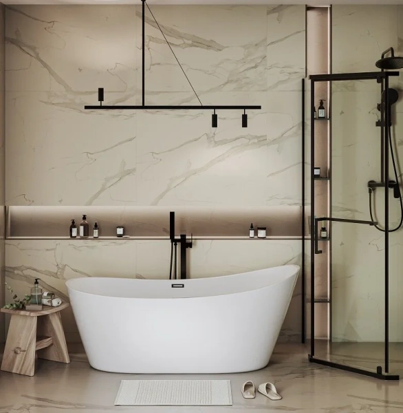 Ванна акриловая Grossman Galaxy, GR-2102, 170 x 75 см, отдельностоящая, белая, без гидромассажа - фото 6