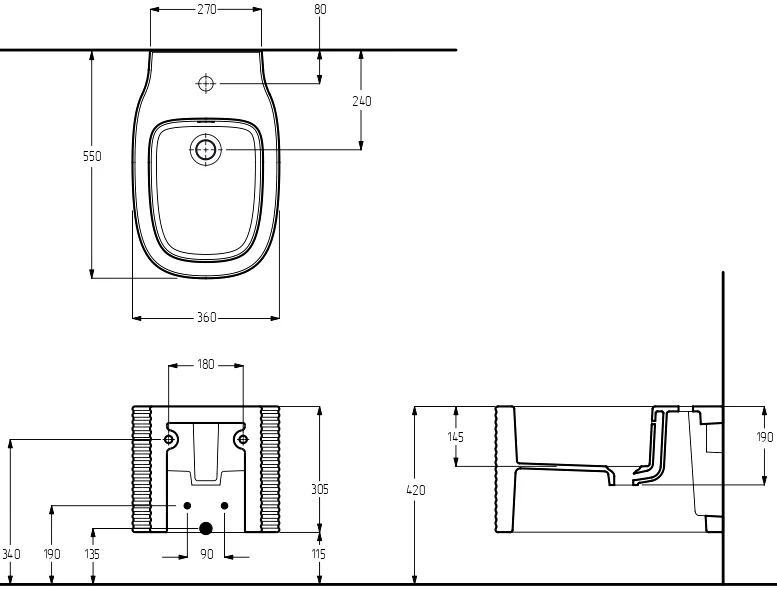 Биде подвесное Migliore Mare золото, современные, hi-tech, декорированные index_1 - фото 8