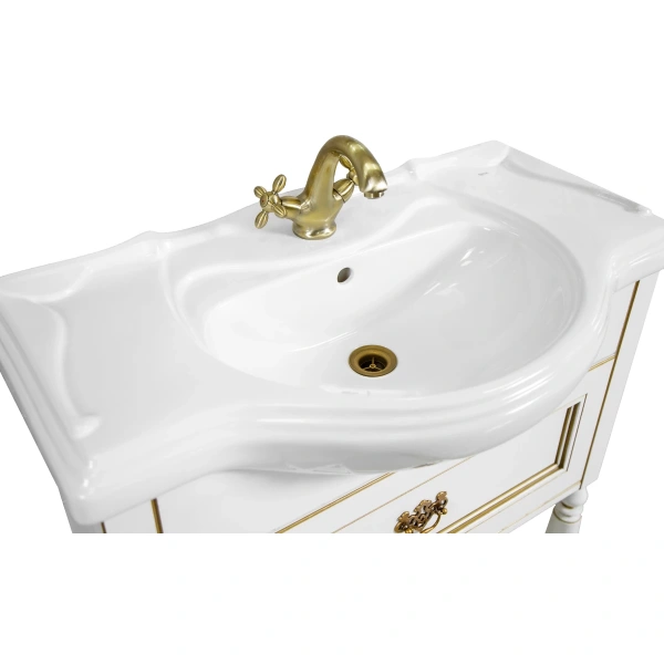 Раковина Roca America 85 см белая, накладные (на столешницу), пристенные - фото 3