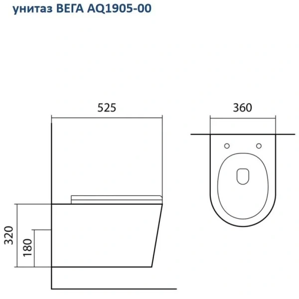 Унитаз с инсталляцией Акватек Вега белый - фото 3