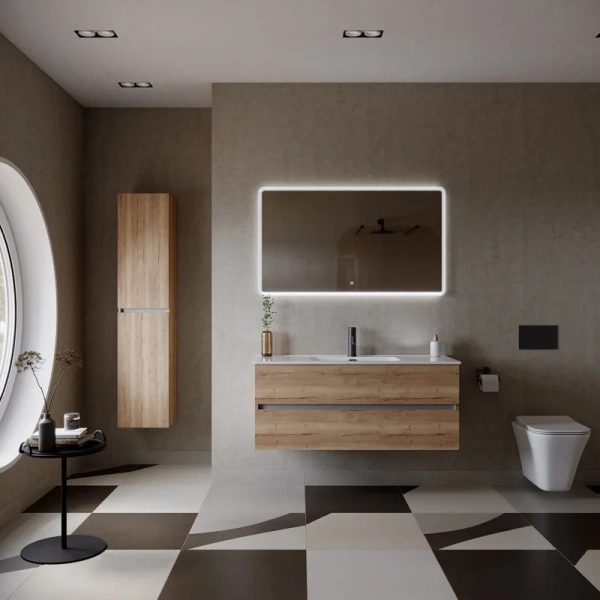Тумба с раковиной подвесная Sancos Urban 121 см c двумя ящиками, под накладную раковину - фото 5