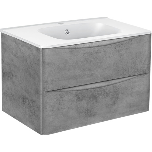 Тумба под раковину подвесная Vincea Paola 79 см Beton, современная, hi-tech, лофт - фото 3