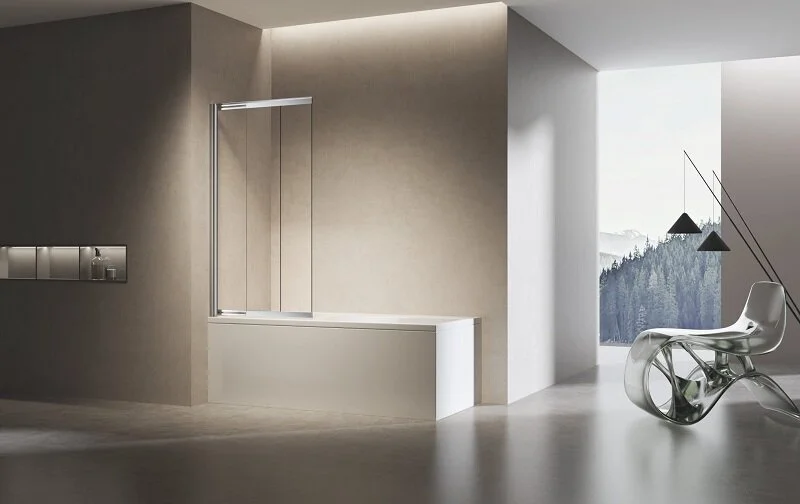 Шторка для ванны Vincea 90x140 см профиль хром левая - фото 3