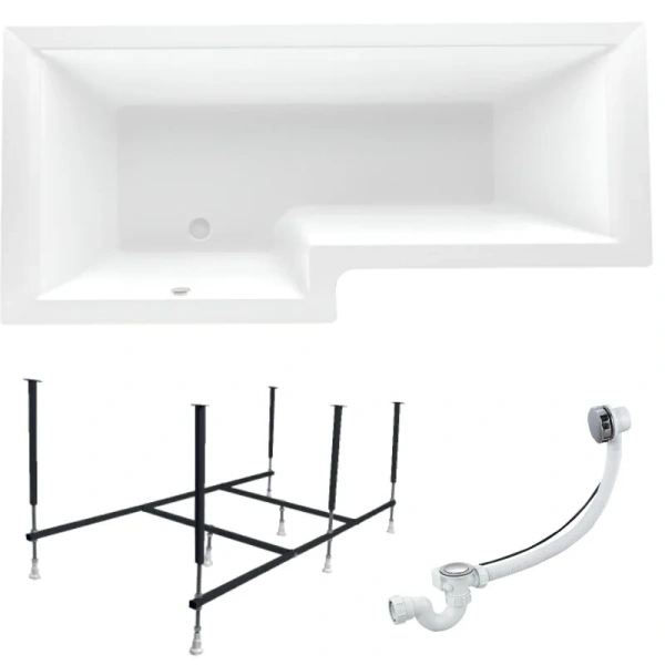 Ванна акриловая 1MarKa Linea 01лин16585лкс2+/01лин16585пкс2+, 165 x 85 см, левая/правая, цвет белый, в наличии - фото 8