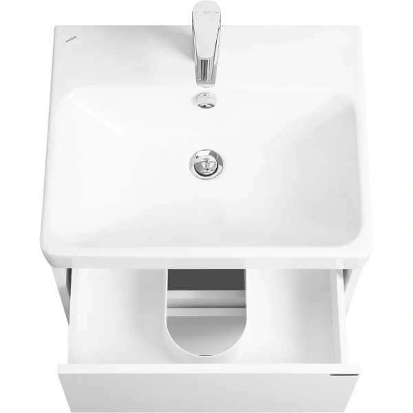 Тумба с раковиной подвесная Акватон Сканди 1A2517K0SD 55 см с ящиками, подвесная, пристенная - фото 4