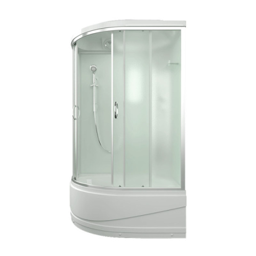 Душевая кабина Erlit Comfort 120x80 см стекло матовое, угловые, недорогие, для дачи, без гидромассажа, c тропическим душем, с крышей, с сиденьем - фото 5