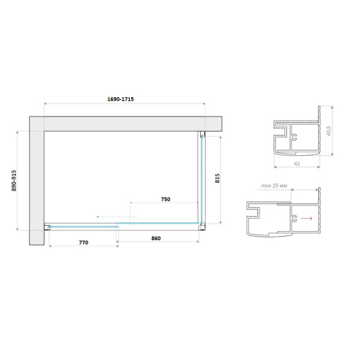 Схема, хромированный профиль, бронзовый профиль, золотой профиль, белый профиль, матовый профиль, другие - фото 10
