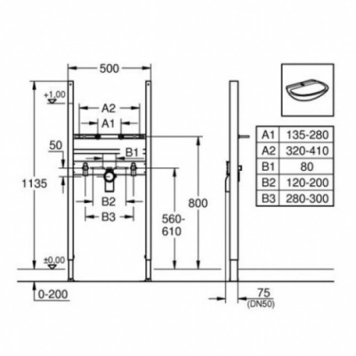 Инсталляция для раковины Grohe Rapid SL 38731000 - фото 2