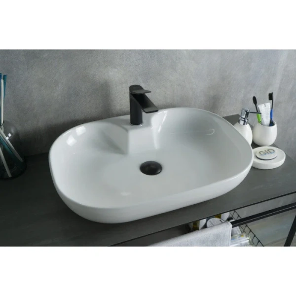 Раковина GID Lago N9446b 61 см белая, 60 см - фото 6