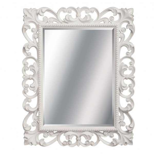 Зеркало прямоугольное с фацетом, цвет белый глянец с золотом, Tessoro Isabella 75 - фото 9