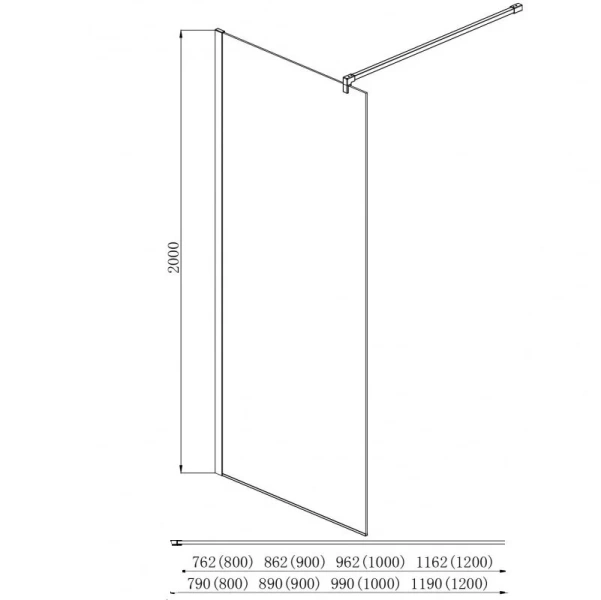 Душевая перегородка Акватек 80 см профиль хром - фото 2